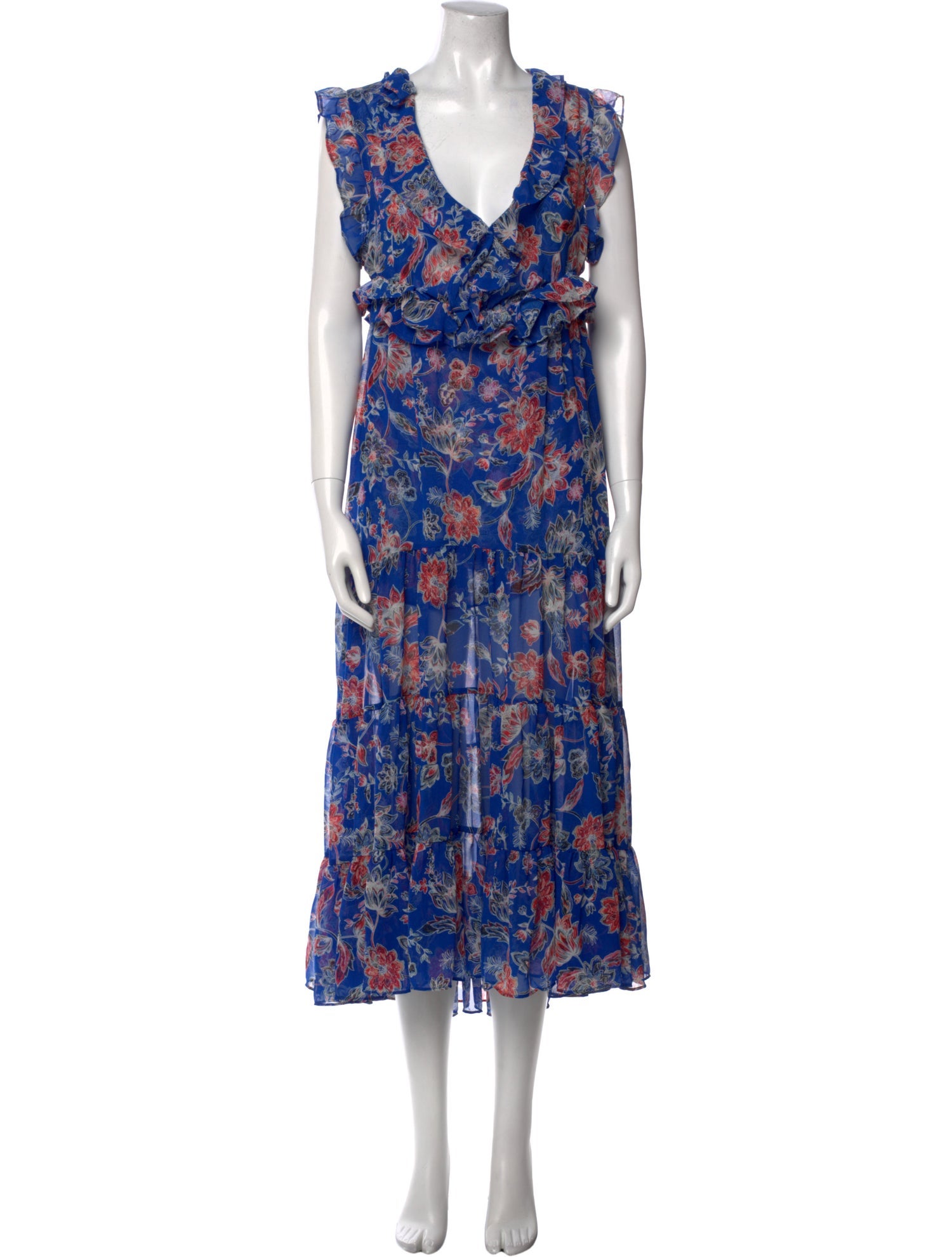 MISA Los Angeles Floral Print Long Dress