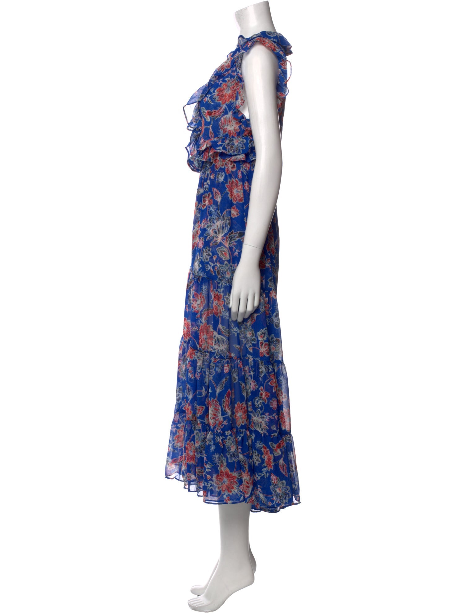 MISA Los Angeles Floral Print Long Dress