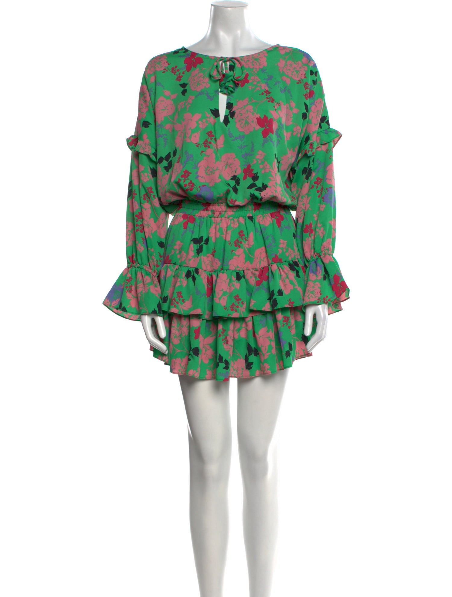 MISA Los Angeles Floral Print Mini Dress