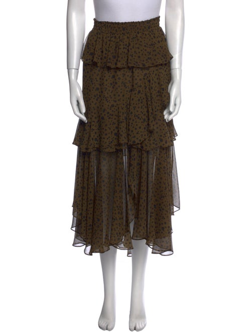 MISA Los Angeles Animal Print Midi Length Skirt