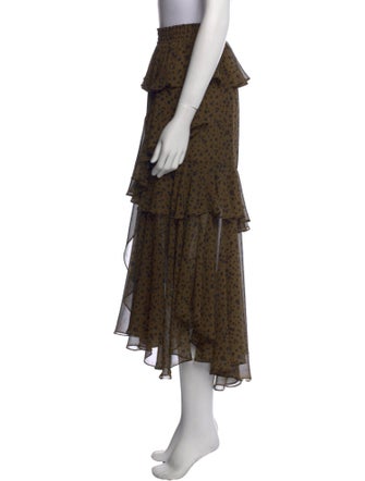 MISA Los Angeles Animal Print Midi Length Skirt