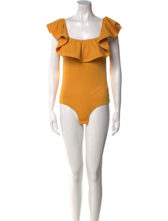 MISA Los Angeles Square Neckline Short Sleeve Bodysuit