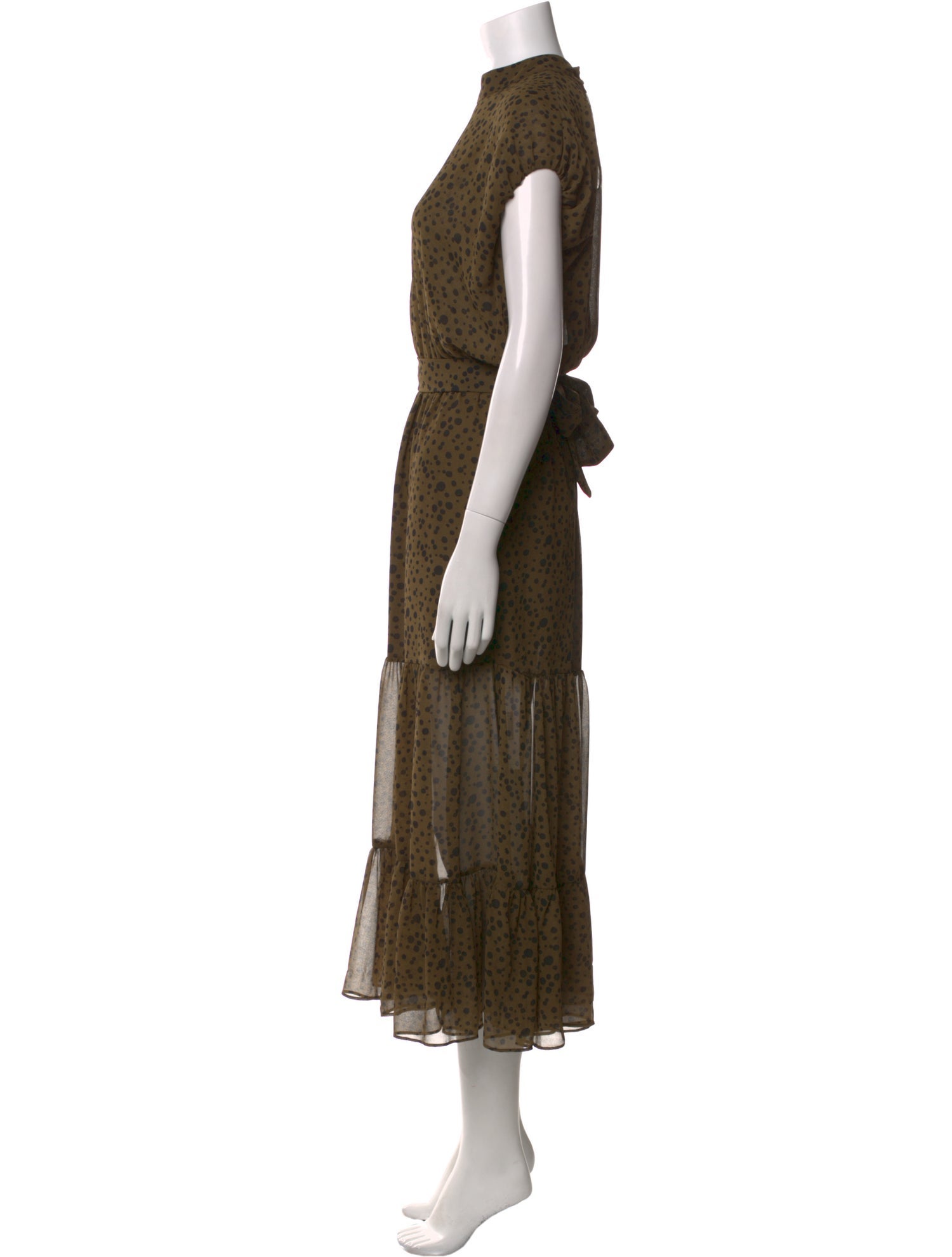 MISA Los Angeles Animal Print Long Dress