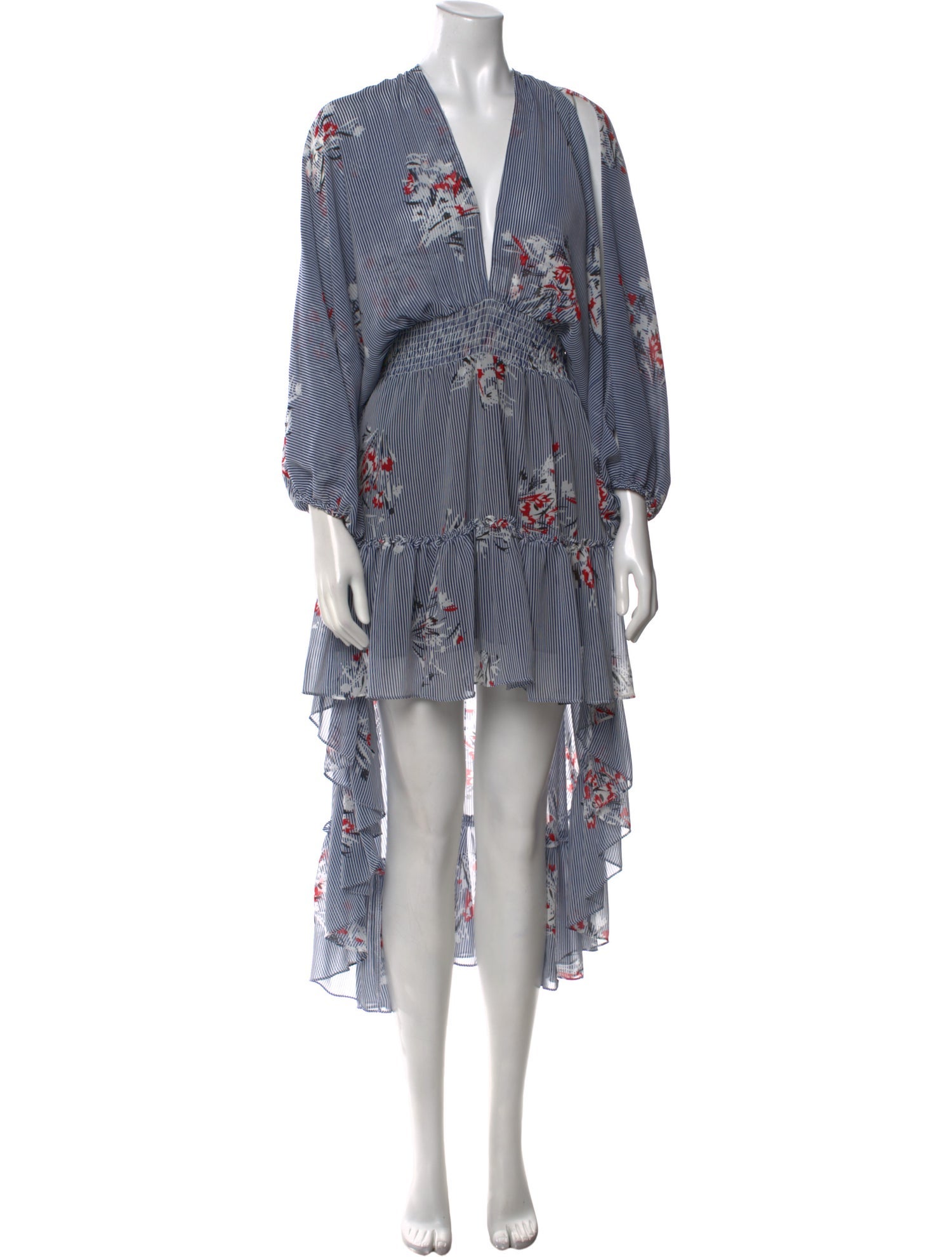 MISA Los Angeles Striped Knee-Length Dress