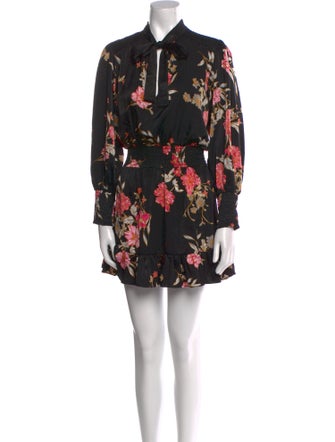 MISA Los Angeles Floral Print Mini Dress