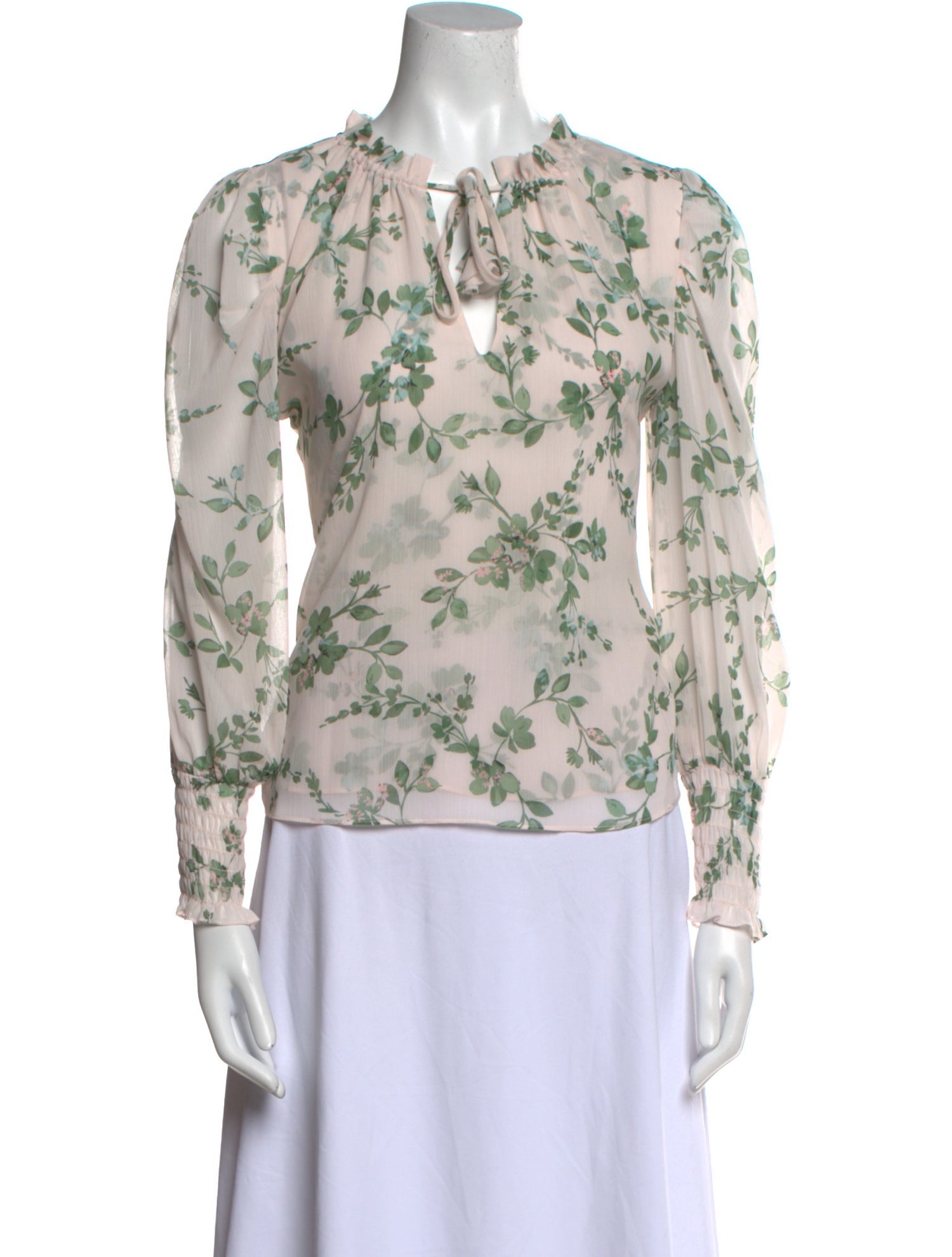 MISA Los Angeles Floral Print Mock Neck Blouse w/ Tags