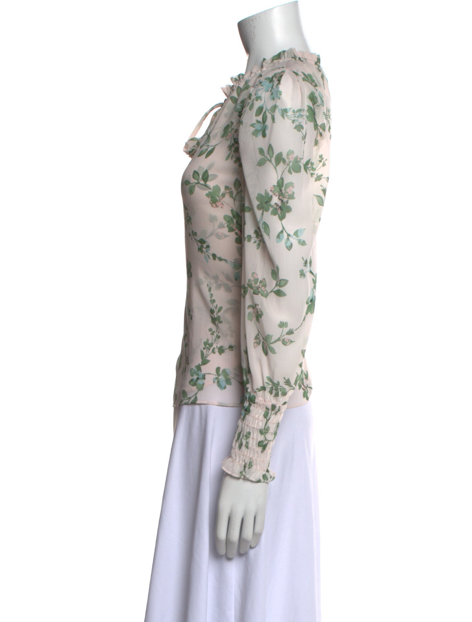 MISA Los Angeles Floral Print Mock Neck Blouse w/ Tags