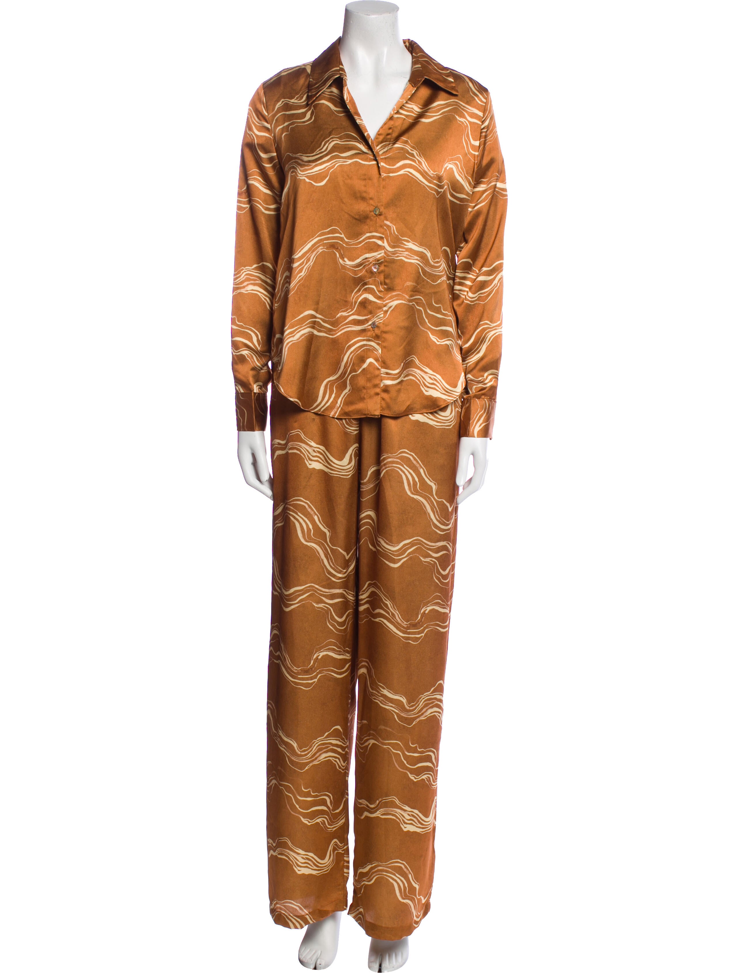 MISA Los Angeles Silk Printed Pant Set