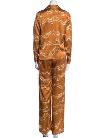 MISA Los Angeles Silk Printed Pant Set