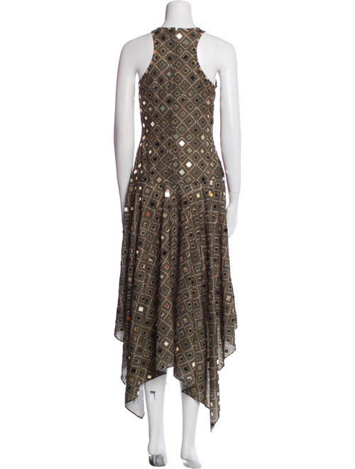 MISA Los Angeles Printed Midi Length Dress