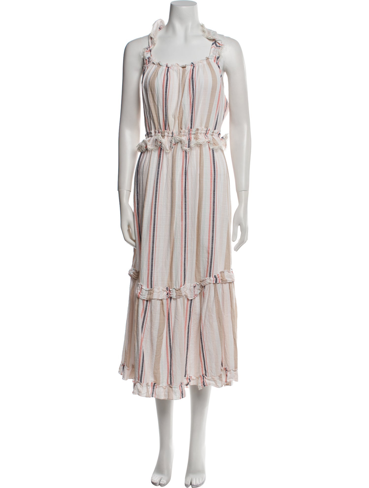 MISA Los Angeles Striped Long Dress