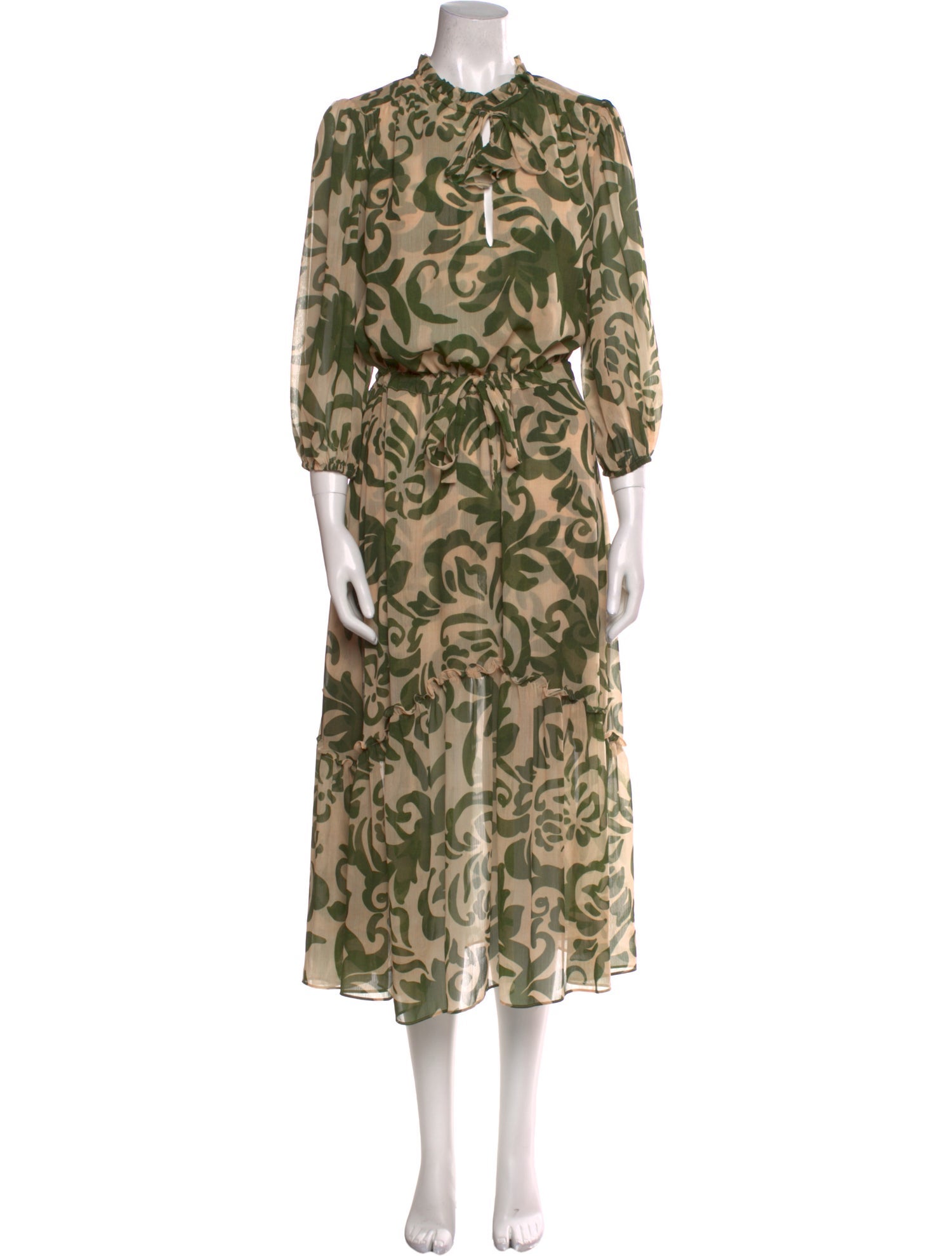 MISA Los Angeles Printed Long Dress