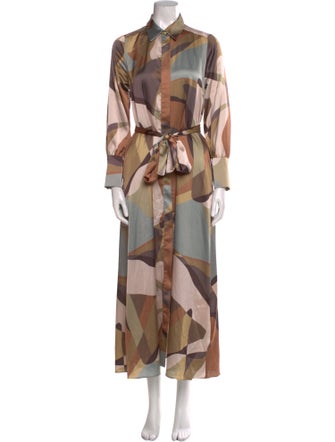 MISA Los Angeles Printed Long Dress