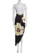 MISA Los Angeles Floral Print Mesh Accents Skirt Set