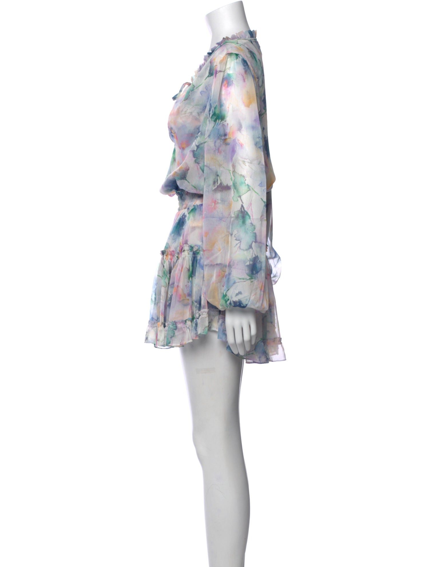 MISA Los Angeles Floral Print Mini Dress