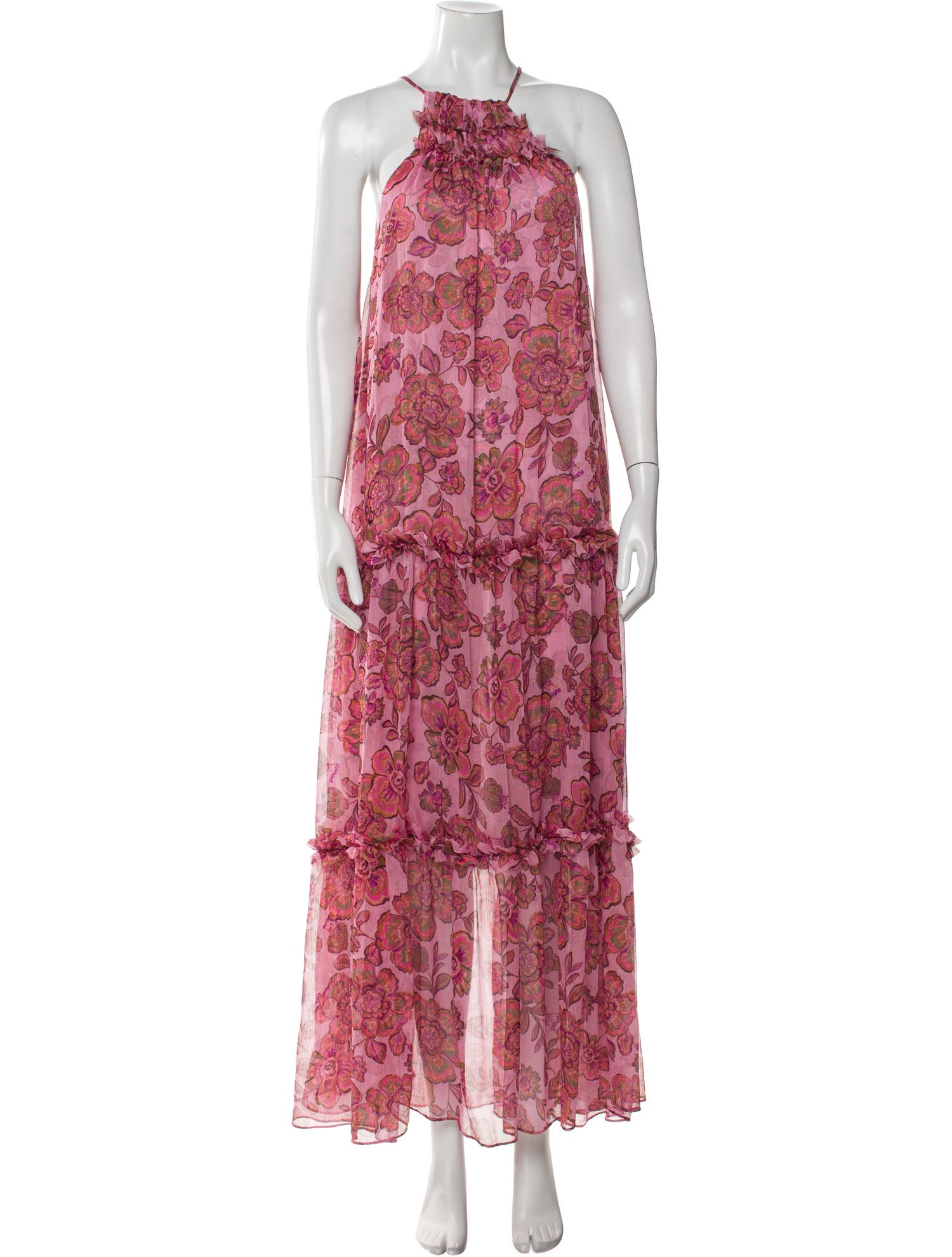 MISA Los Angeles Floral Print Long Dress
