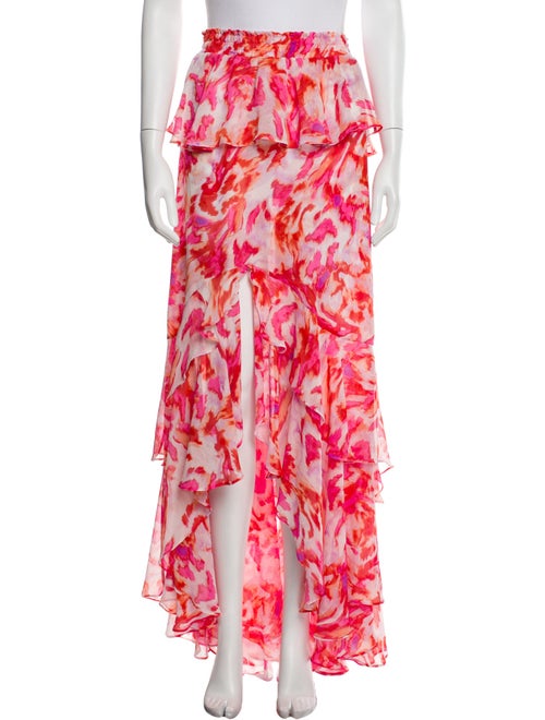 MISA Los Angeles Floral Print Long Skirt