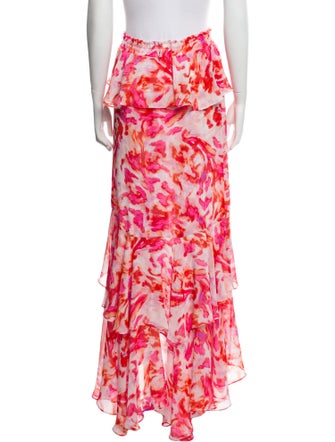 MISA Los Angeles Floral Print Long Skirt