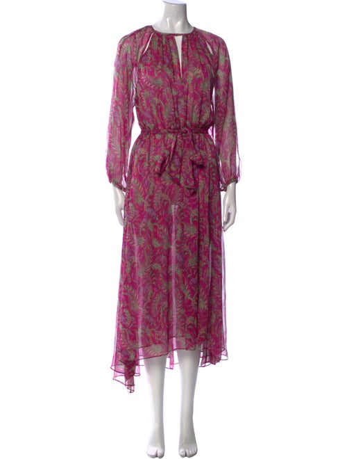 MISA Los Angeles Printed Long Dress