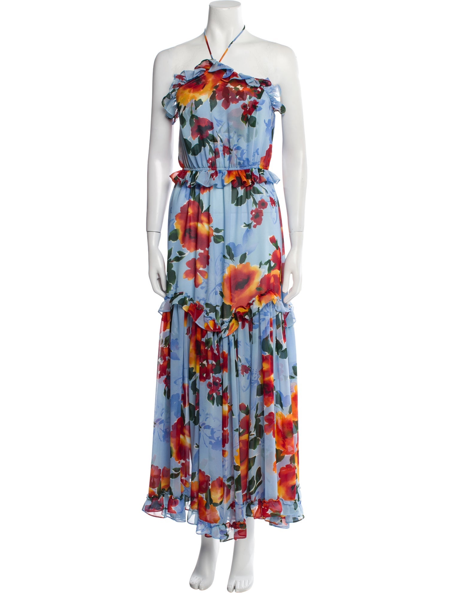 MISA Los Angeles Floral Print Long Dress