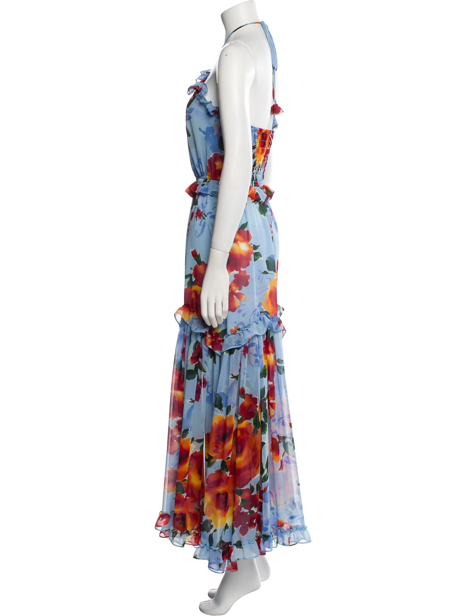 MISA Los Angeles Floral Print Long Dress