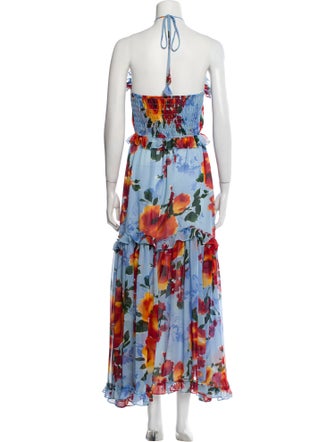MISA Los Angeles Floral Print Long Dress