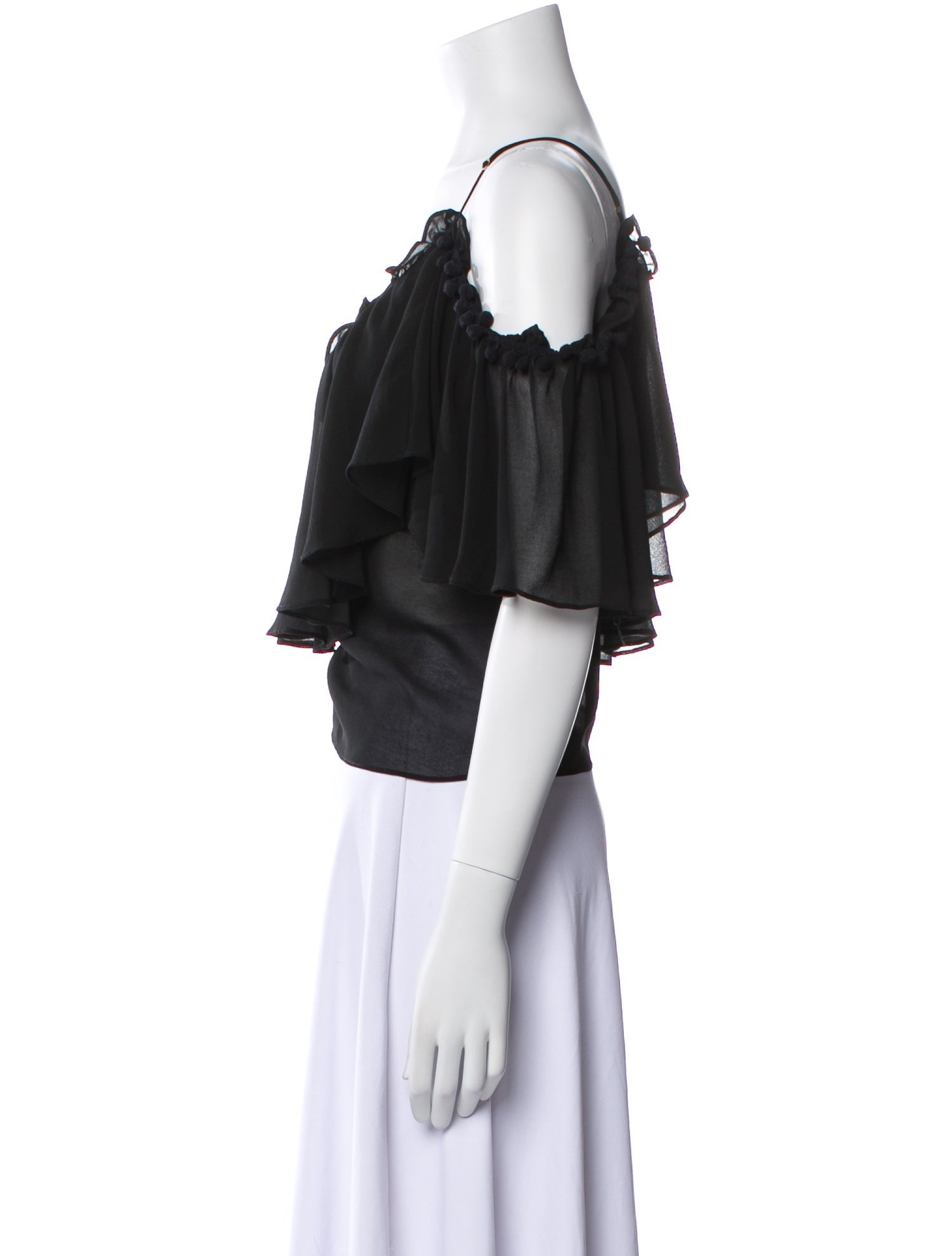 MISA Los Angeles V-Neck Short Sleeve Crop Top