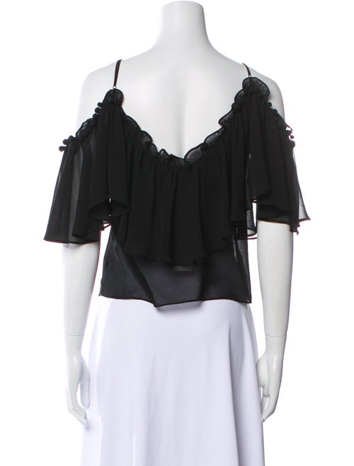 MISA Los Angeles V-Neck Short Sleeve Crop Top