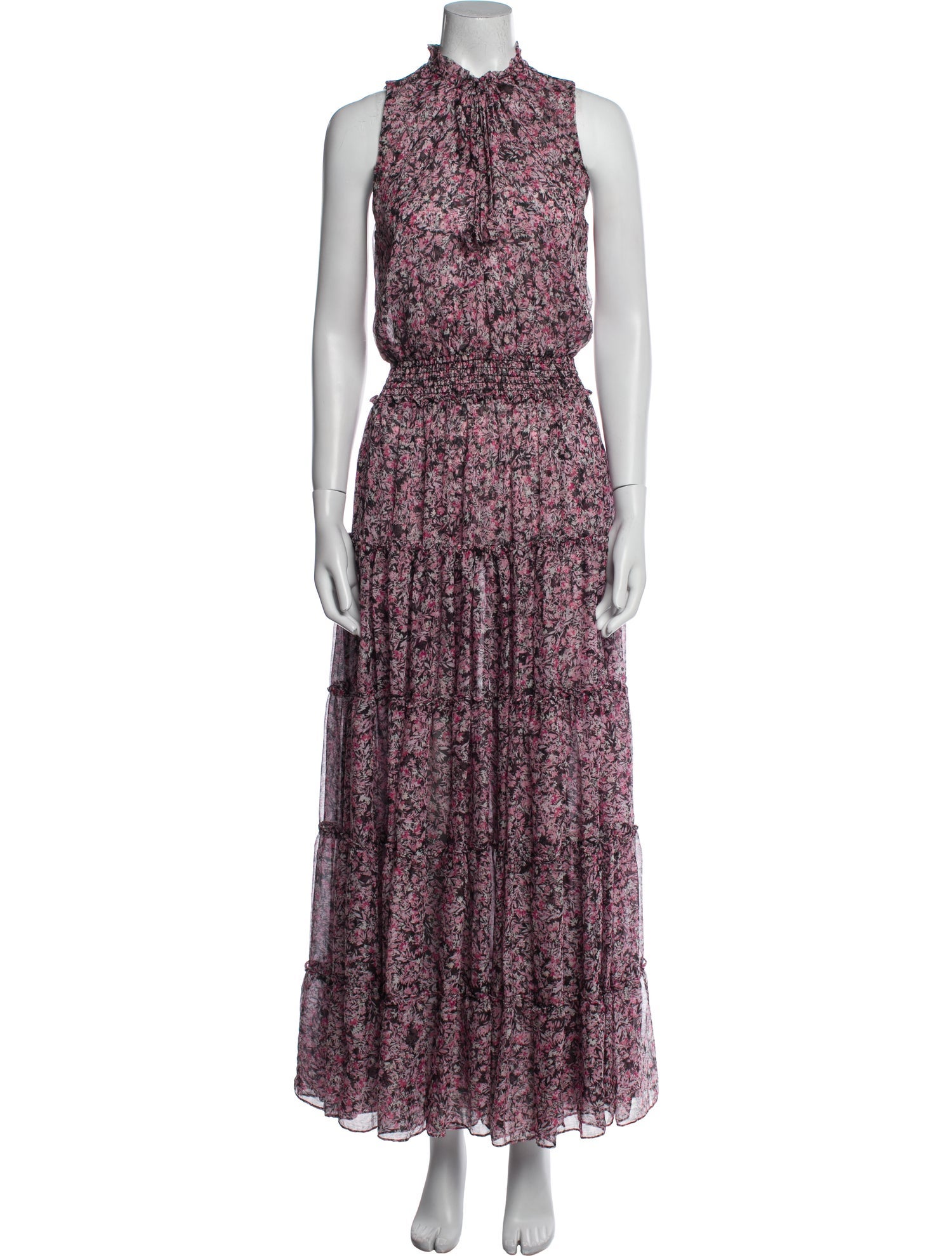 MISA Los Angeles Floral Print Long Dress