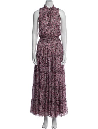 MISA Los Angeles Floral Print Long Dress