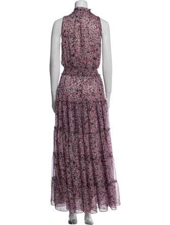 MISA Los Angeles Floral Print Long Dress