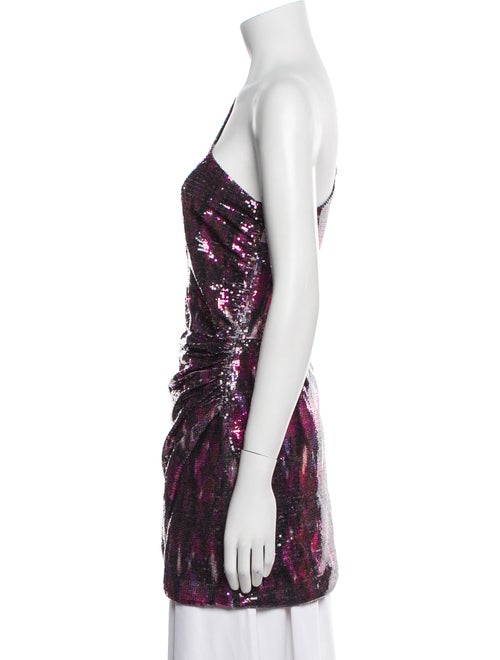 MISA Los Angeles Printed One-Shoulder Tunic