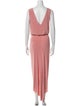 MISA Los Angeles V-Neck Long Dress