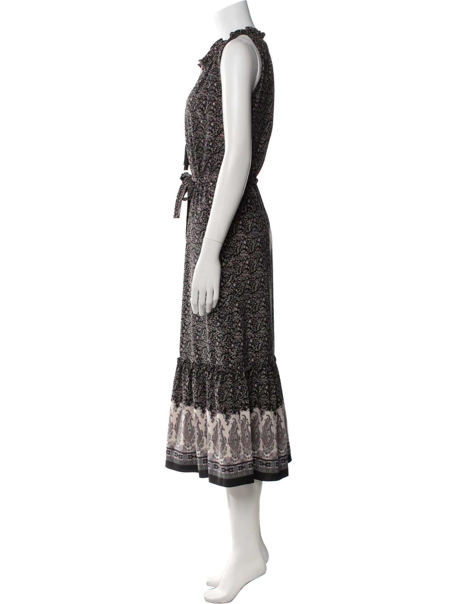 MISA Los Angeles Printed Midi Length Dress