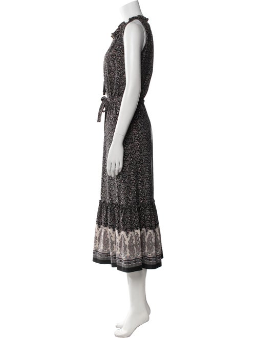 MISA Los Angeles Printed Midi Length Dress