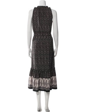 MISA Los Angeles Printed Midi Length Dress