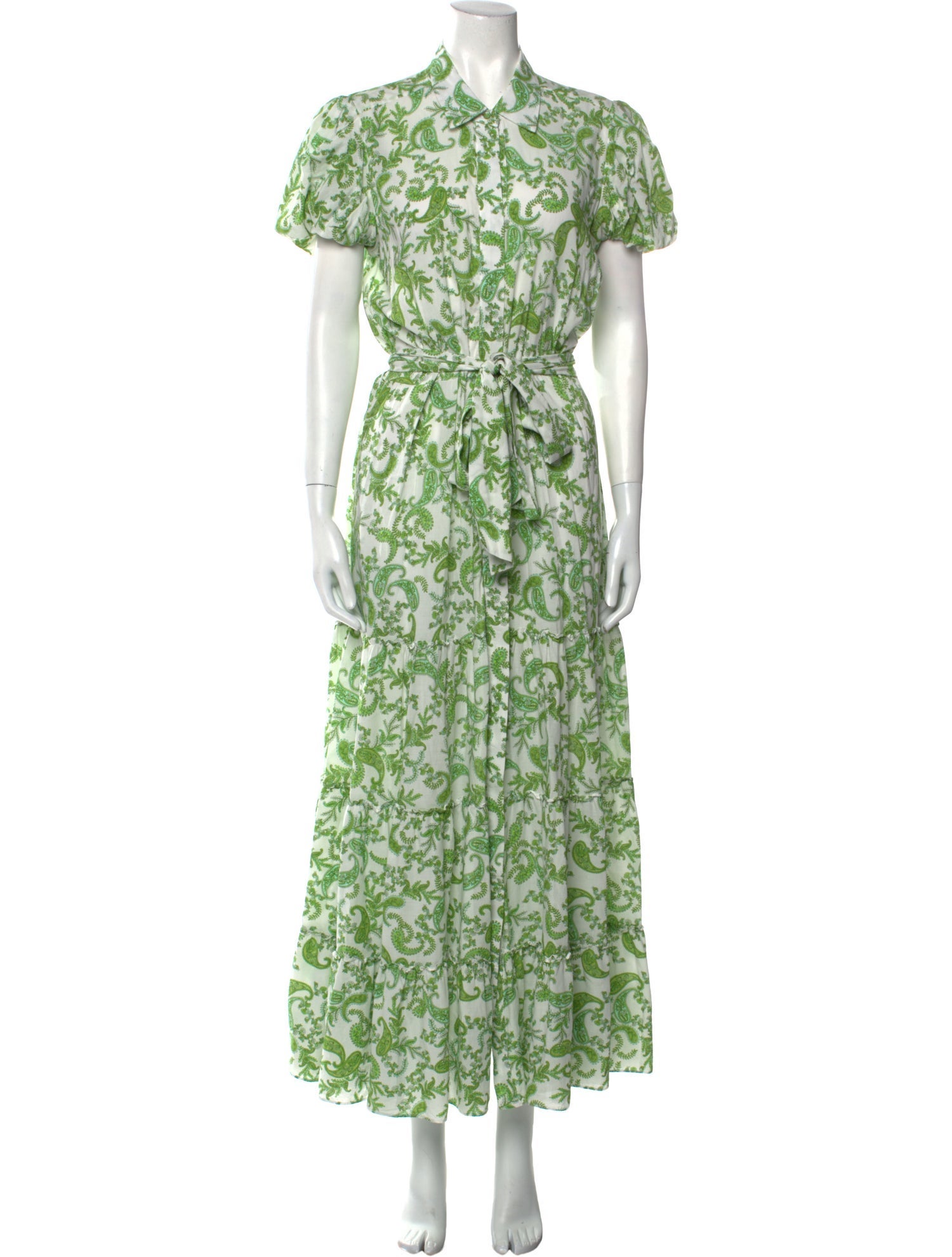 MISA Los Angeles Paisley Print Long Dress