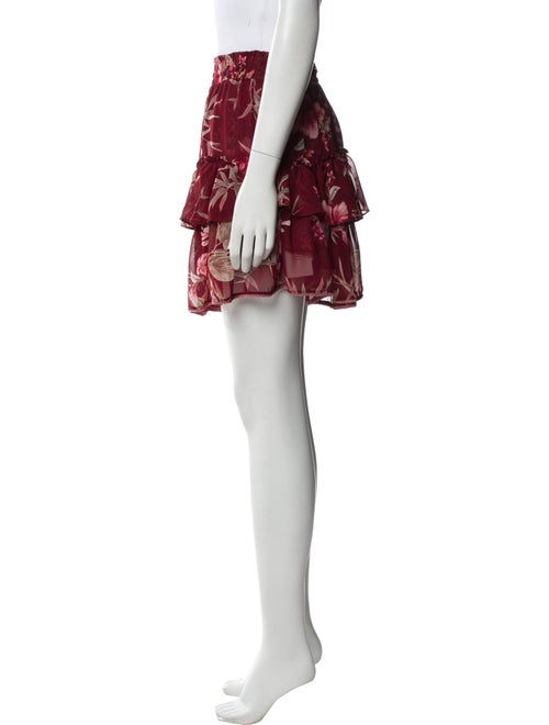 MISA Los Angeles Floral Print Mini Skirt