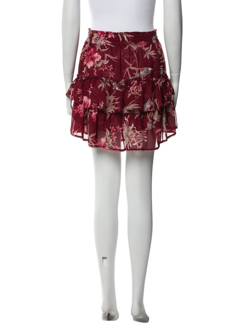 MISA Los Angeles Floral Print Mini Skirt