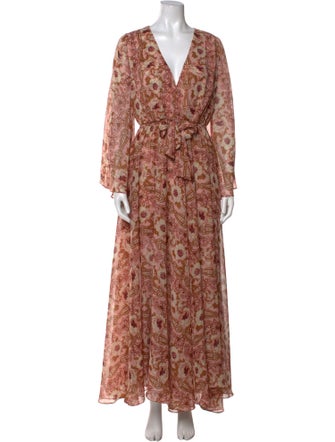 MISA Los Angeles Animal Print Long Dress