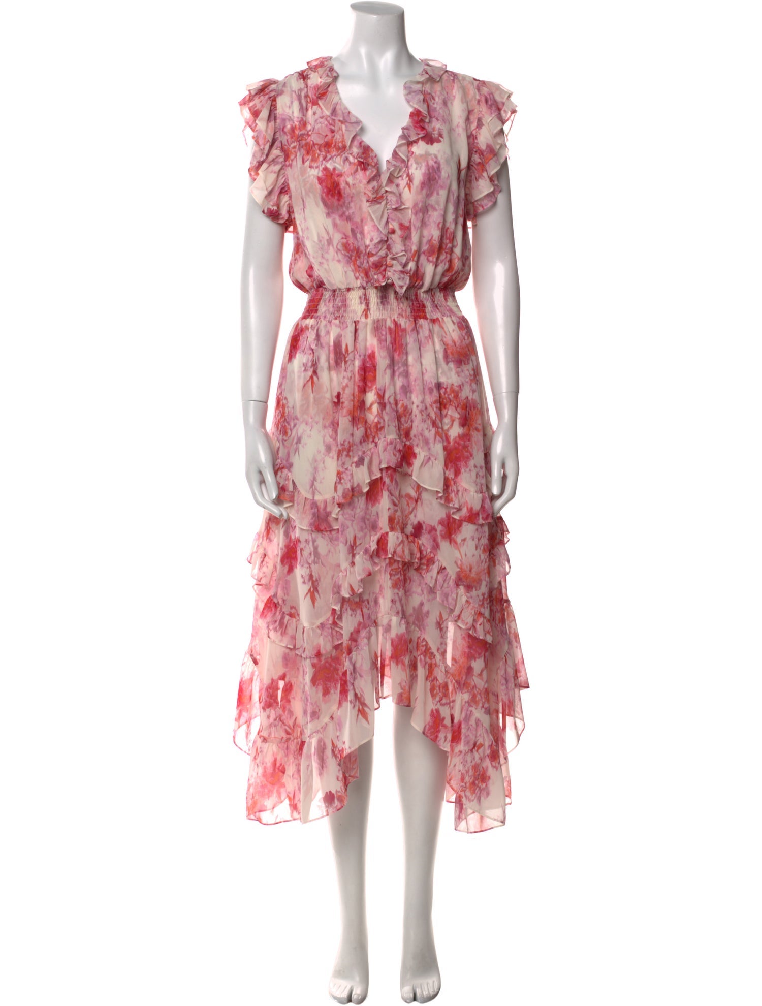 MISA Los Angeles Floral Print Long Dress
