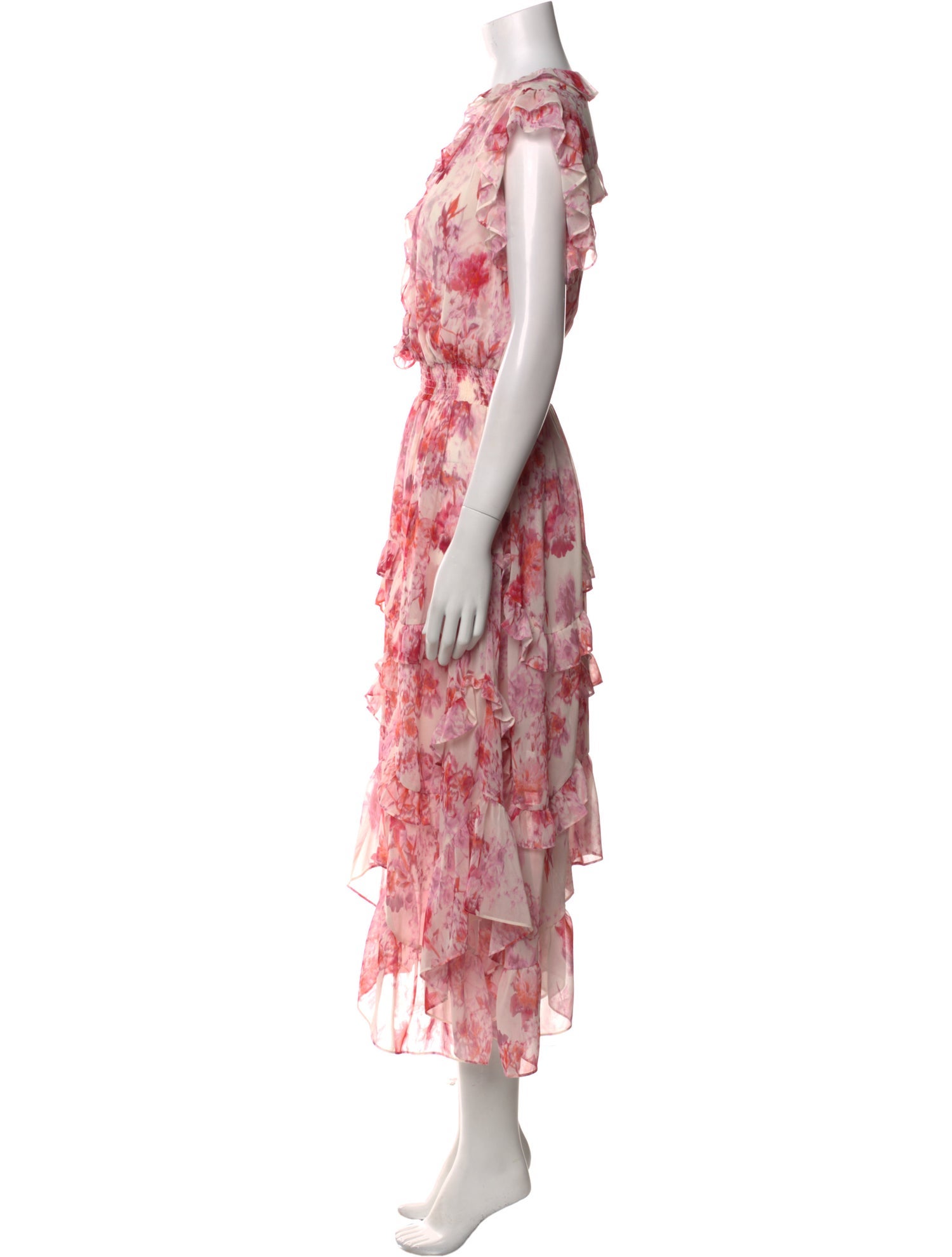 MISA Los Angeles Floral Print Long Dress