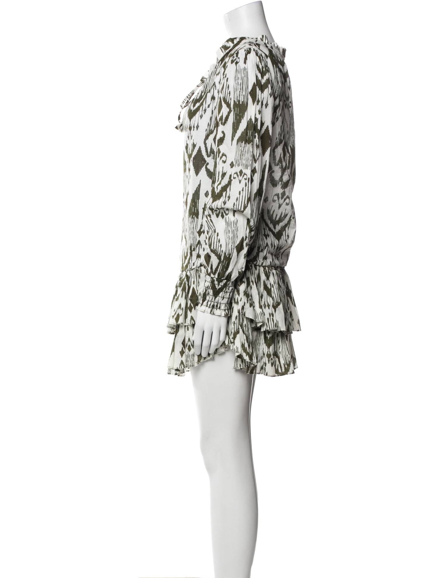 MISA Los Angeles Printed Ruffle Embellishment Skirt Set