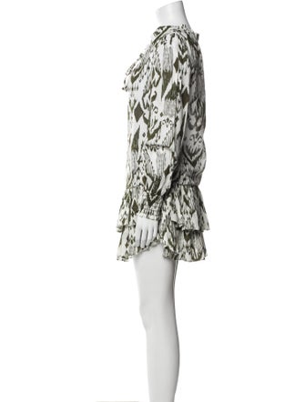 MISA Los Angeles Printed Ruffle Embellishment Skirt Set