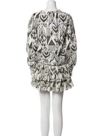 MISA Los Angeles Printed Ruffle Embellishment Skirt Set