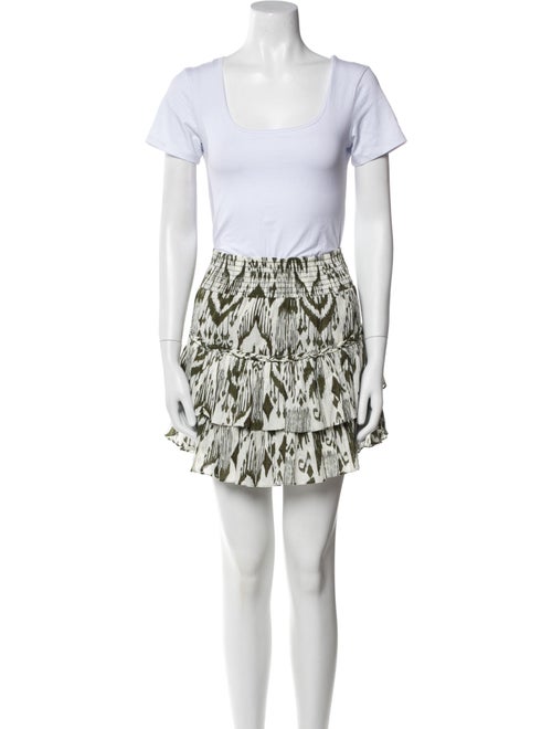 MISA Los Angeles Printed Ruffle Embellishment Skirt Set