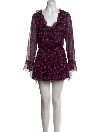 MISA Los Angeles Floral Print Mini Dress