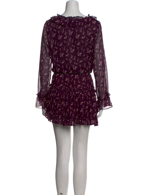 MISA Los Angeles Floral Print Mini Dress