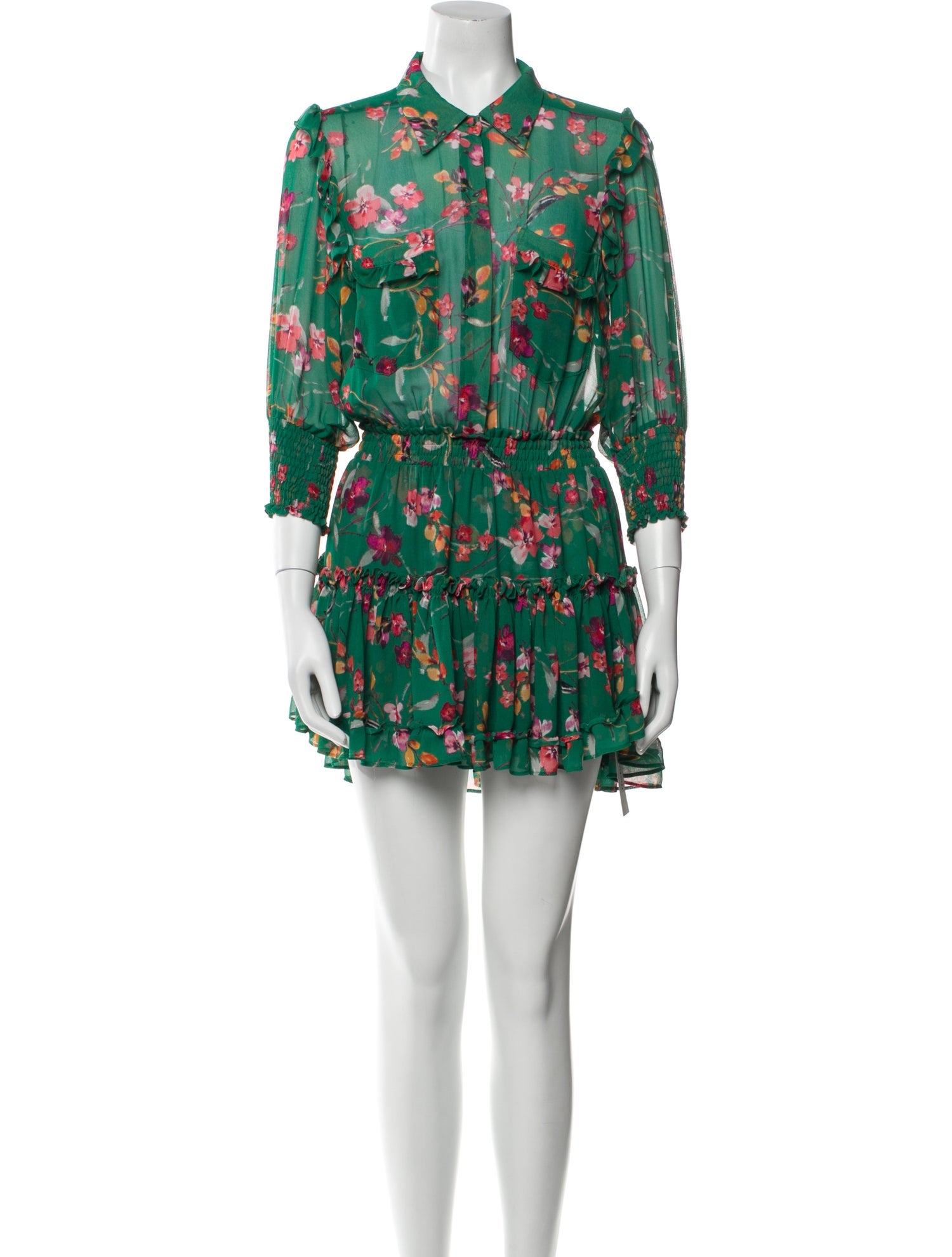MISA Los Angeles Floral Print Mini Dress