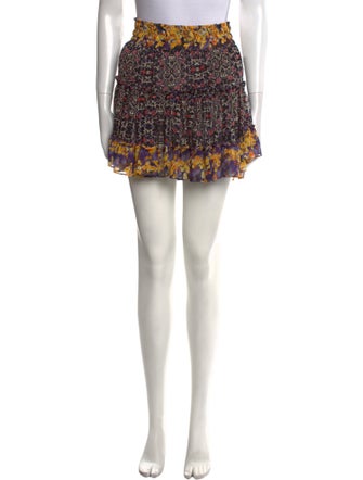 MISA Los Angeles Floral Print Mini Skirt